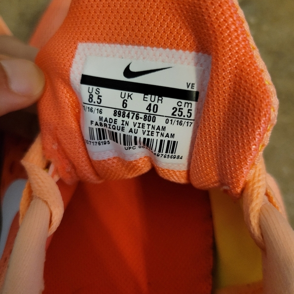 Nike Flex orange running shoes size 8.5 - Picture 6 of 6